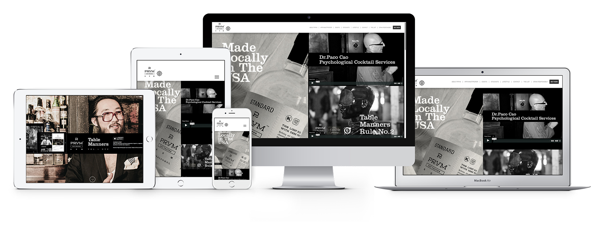 Prym Rum photo of responsive website design