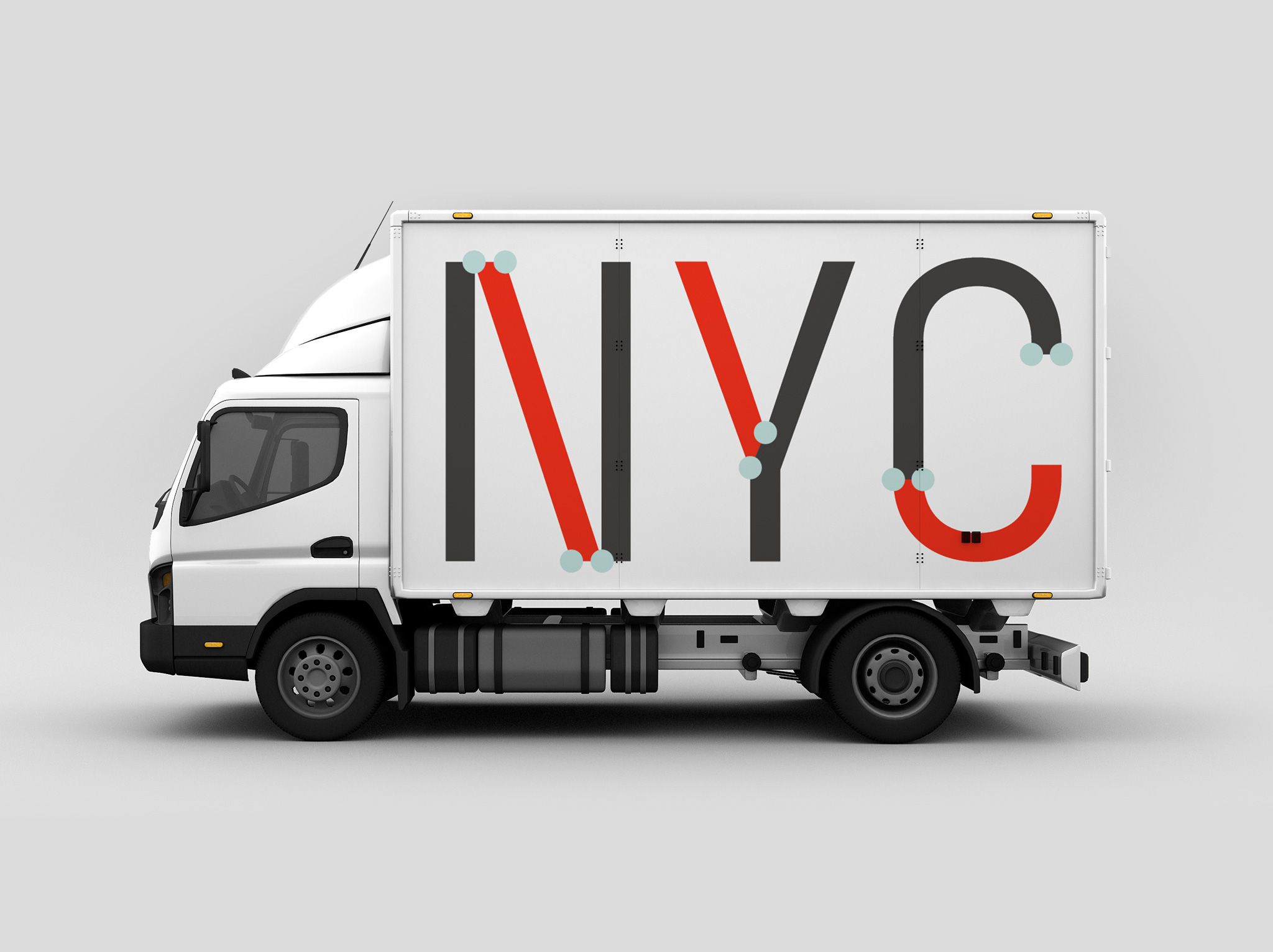 Spil Creative Architext font design on side of truck