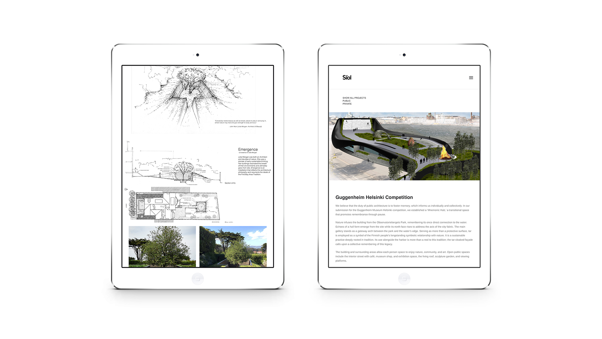 Siol Website on iPad
